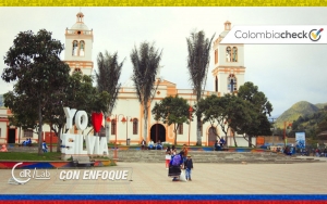 Plano general de la plaza de Silvia, Cauca, hogar del pueblo Misak.